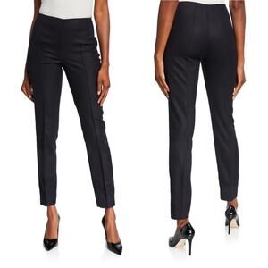 Akris Melissa Stretch Wool Slim-Leg Pants - Charcoal - 12